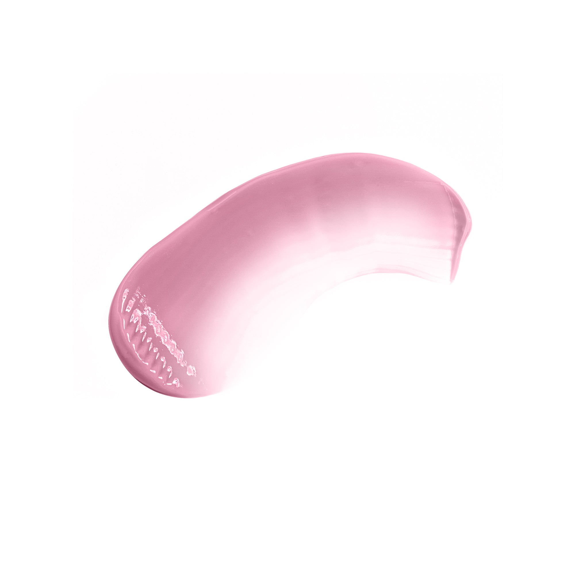 Pink cosmetic cream swatch on a white background