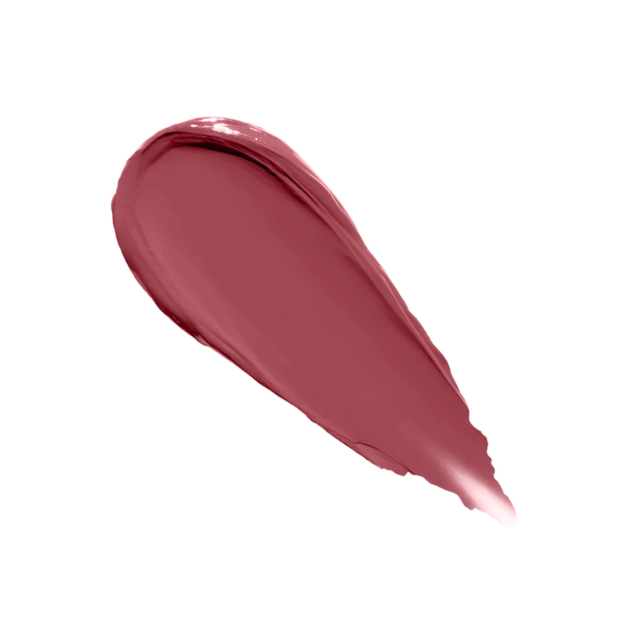 Swatch of pink lipstick on a white background
