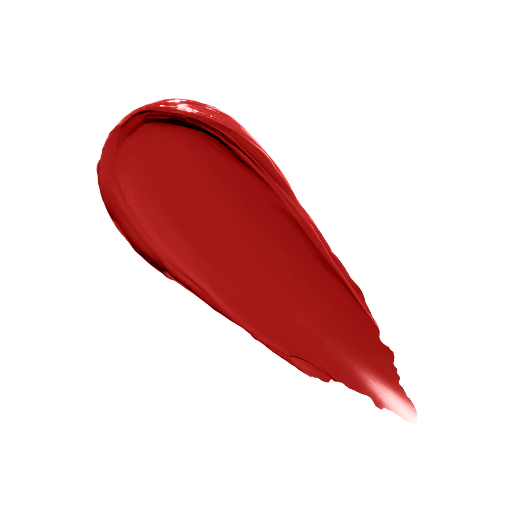 Red lipstick swatch on a white background