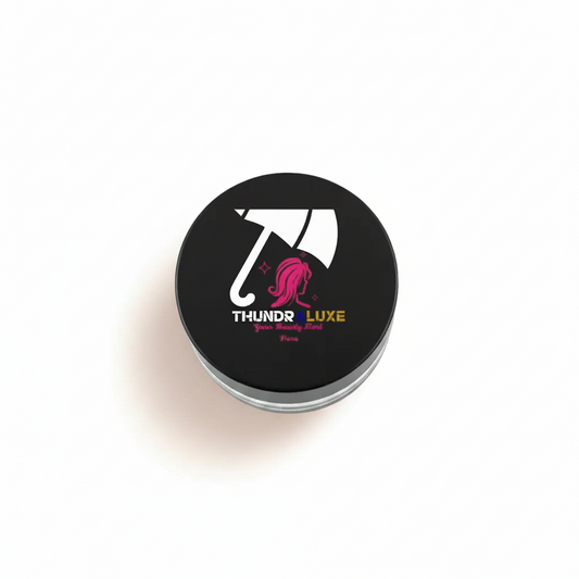 Black container with a logo on a white background