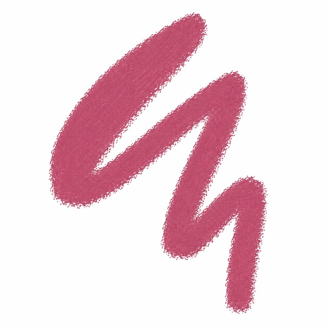 Pink lipstick swatch on a white background