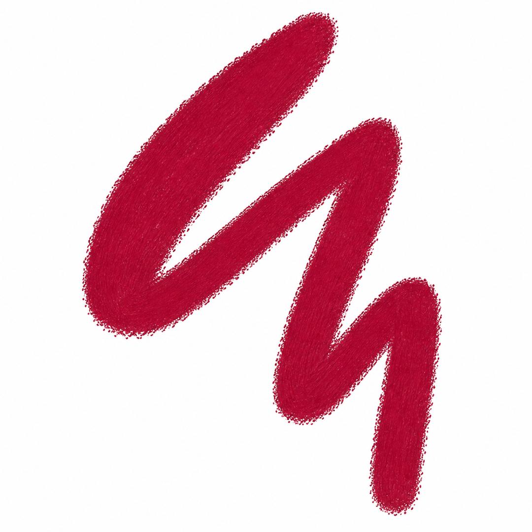 Red lipstick swatch on a white background