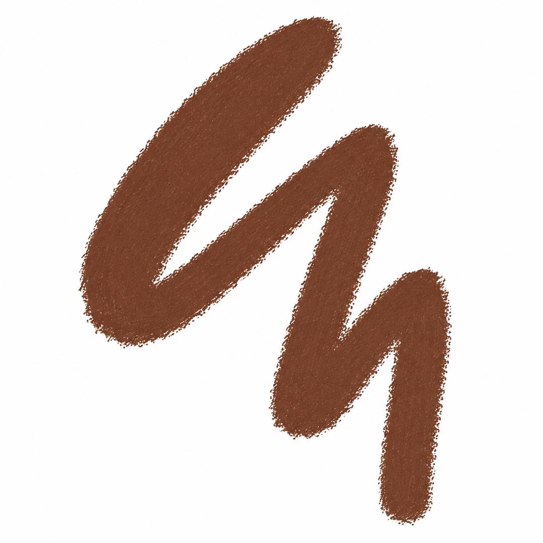 Brown makeup swatch on a white background