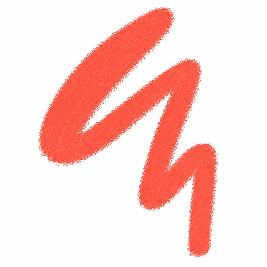 Red scribble on a white background