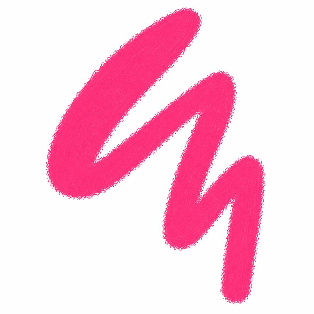 Pink signature-style logo on a white background