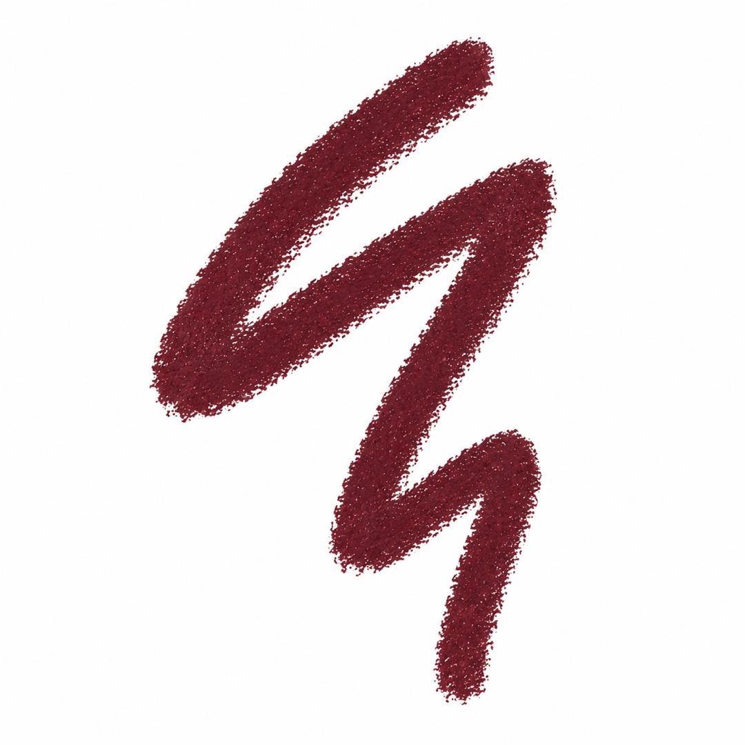 Maroon lipstick swatch on a white background