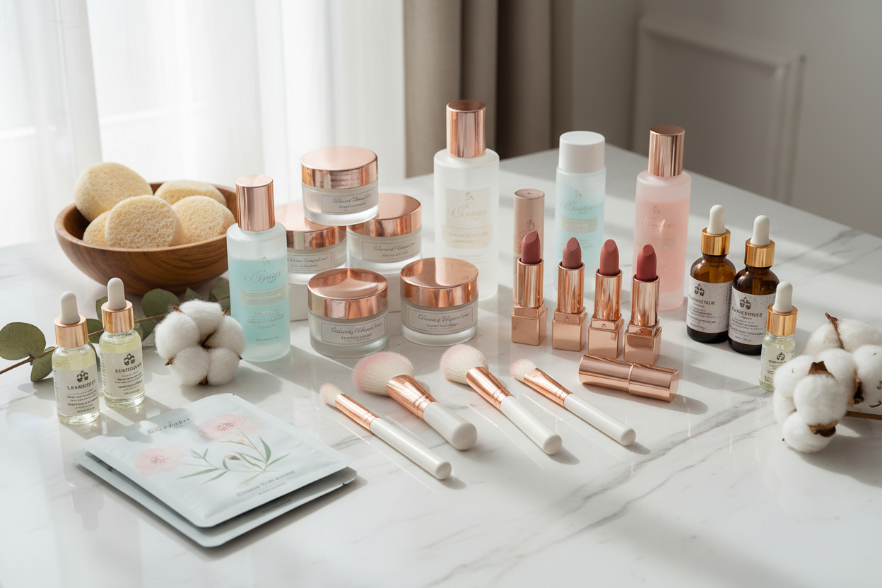 generate a picture of cosmetics and self care 