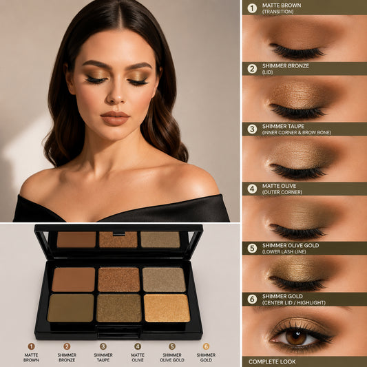 6-Shade Matte & Shimmer Eyeshadow Palette